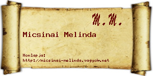 Micsinai Melinda névjegykártya