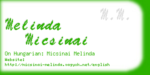 melinda micsinai business card